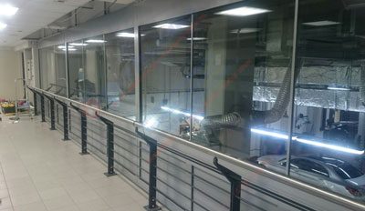 Перегородки противопожарные остекленные